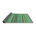 thumbnail image 2 of Ahgly Company Indoor Round Abstract Turquoise Blue Modern Area Rugs, 8' Round, 2 of 4