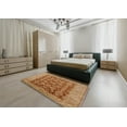thumbnail image 4 of Ahgly Company Indoor Square Mid-Century Modern Mahogany Brown Oriental Area Rugs, 7' Square, 4 of 6