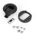 thumbnail image 1 of Round Black Flush Pull Slam Latch Deck Hatch Handle Lock for Marine Boat RV Drawers, 1 of 3