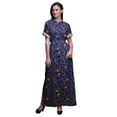thumbnail image 1 of Bimba Rayon Leaf Floral Womens Printed Side Slit SummerÂ&nbsp;DressÂ&nbsp;Long Maxi Gown-Small, 1 of 6