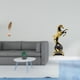 thumbnail image 2 of Escultura de hoja, estatua de metal, figura de caballo, adorno de escritorio, decoración de resina con base de madera, adecuada para sala de estar, do, 2 of 8