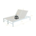 thumbnail image 7 of Iwicker Patio Sling Double Chaise Lounge Outdoor Aluminum Adjustable Back Lounge Recliner Chair Daybed for Outside, Beige, 7 of 7