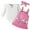 Hot Pink, variant on Splozh Baby Christmas Outfit Baby Girl Outfits Ruffle Long Sleeve Ribbed Romper Corduroy Suspender Skirt Overall Dress Fall Clothes Red,3-6 Months