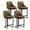 Brown, variant on HomeZeer Bar Stools Set of 2, 300LB Capacity Farmhouse 24" Counter Height PU Leather Bucket Seat & Metal Legs, Modern Low Back Stools for Kitchen Island & Dining, White