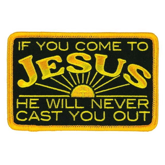 Hot Leathers 4 x 3 in. Come to Jesus Patch - Multi Color