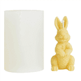 thumbnail image 1 of 2X 3D Simulation Lapin Silicone Moule pour Gâteau Bougie Forme Parfumée Bougie Plâtre Résine Moule, 1 of 7