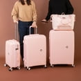 thumbnail image 3 of 5 Piece Hardside Luggage Set: 28 Inch Spinner Suitcase, 24 Inch Rolling Luggage, 20" Carry-On Suitcase, Toiletry Kit & Expandable Tote Bag, 3 of 9