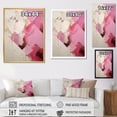 thumbnail image 4 of Designart "Minimal Abstract River In Gold And Pink III" Fuschia Floater Framed Canvas Art Print, 4 of 5