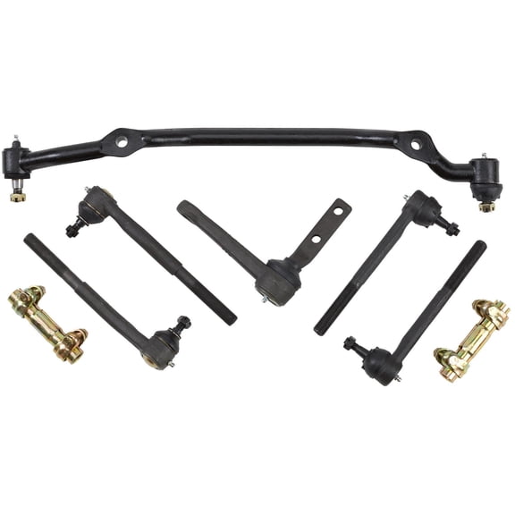 Speedway Motors Complete Steering Rebuild Kit Compatible With 1975-1981 Camaro, Center Link Drag Link Inner and Outer Tie Rods Sleeves and Idler Arm for GM F Body Steering System