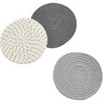 thumbnail image 2 of Potholders Set Trivets Set 100% Pure Cotton Thread Weave Hot Pot Holders Set, 2 of 4