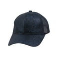 thumbnail image 1 of Gravity Threads Kids Ponytail Messy Bun Trucker Hat, Navy, 1 of 2