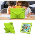 thumbnail image 6 of Kids Case for iPad 9th 8th 7th Gen/iPad Pro 10.5/iPad Air 3rd Gen - Screen Protector Included - Butterfly Kickstand - Child Friendly EVA Foam Shockproof Cover Case with Shoulder Strap, Olive, 6 of 7