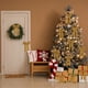 thumbnail image 4 of 6pc Velvet Bow Decoration Wreath Tree Topper, Bow Decoration Accents, Elegant Velvet Accents, Festive Home Decor, Christmas Ornament Set, Foldable Bow Design, Metal Frame Accents, for Living, 4 of 9