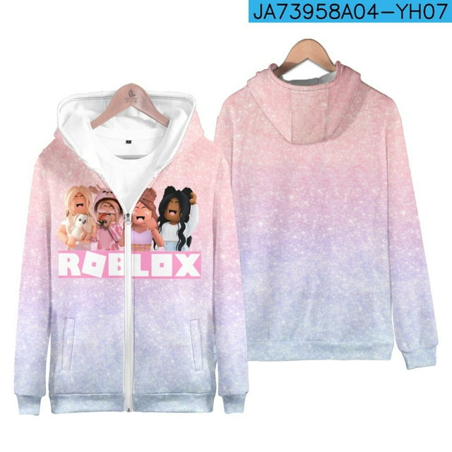 New Style Game Roblox Creative Peripheral Cartoon Cute Pullover Hooded Hooded Zipper Sweatshirt Adult Daily Necessities Gifts