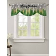 thumbnail image 2 of Fsddascl Grey Christmas Tree Tie Up Valance Curtains for Windows, Kitchen Curtains Window Treatments, Green Xmas Tree Snowflake Luxury Short Window Shades Valances for Bedroom Bathroom Cafe 60"x18", 2 of 7
