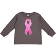 thumbnail image 3 of Inktastic Breast Cancer Pink Awareness Ribbon Boys or Girls Long Sleeve Toddler T-Shirt, 3 of 5