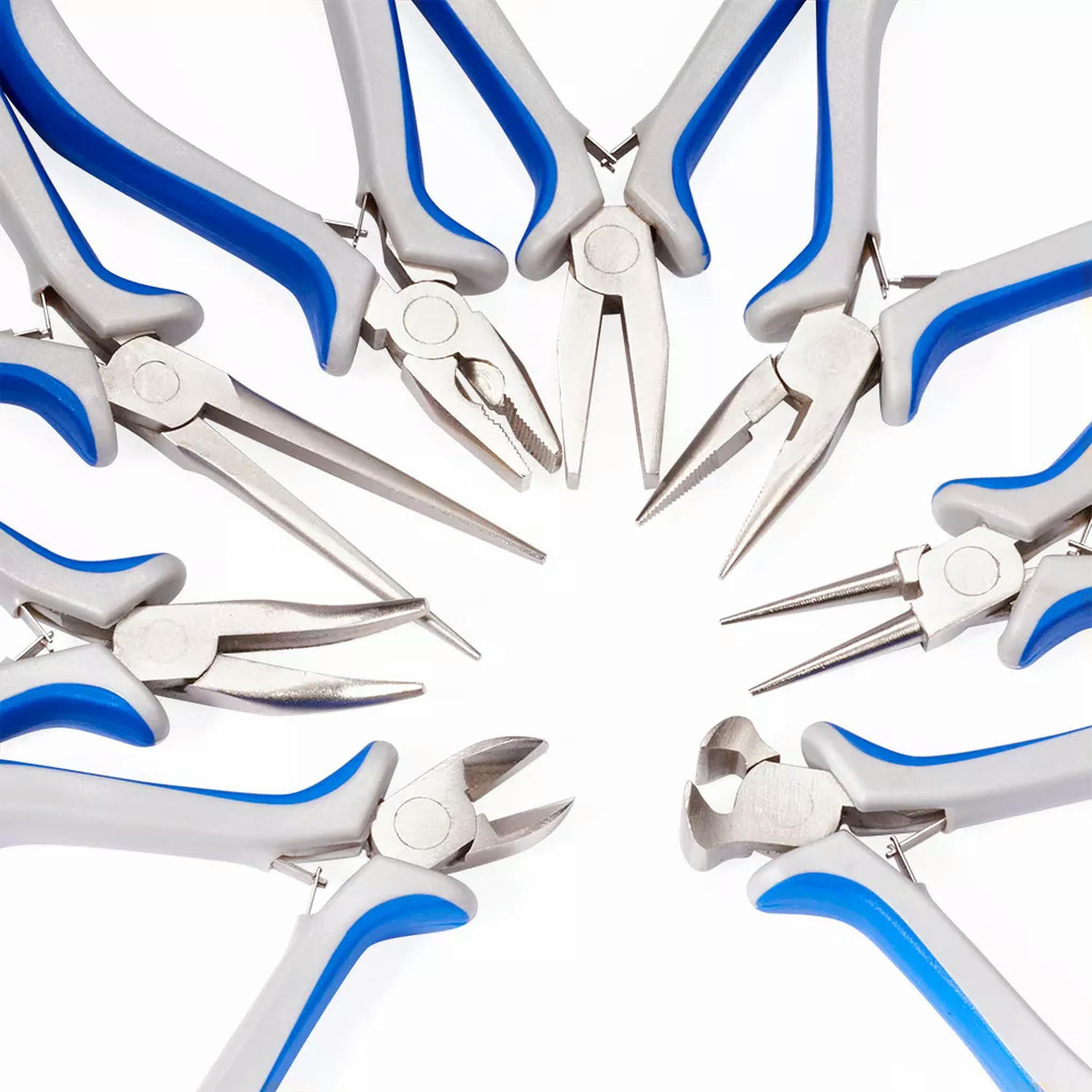 U8MO 8pcs/Set Multi-Purpose Professional Jewelry Pliers Kits Crafting DIY Hand Tools