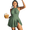Army Green, variant on AURA Plus Size One Piece Swimsuit Women Tummy Control Swim Dress L 5XL
