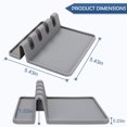 thumbnail image 5 of SHAR (Grey) Kitchen Spoon Rest Utensil Rest Ladle Kitchen Utensils Spatula Covered Lid, Silicone Holder with Drip Tray, Tool to Protect Worktop, Splashback and Hob, 5 of 5