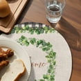 thumbnail image 3 of Spring Eucalyptus Leaves Round 15 Inch Placemats Set of 6, Farmhouse Botanical Burlap Paid HeatResistant Non Slip Place Mats for Dining Table, Wipeable Braided Kitchen Table Mats for Housewarming, 3 of 9