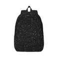 thumbnail image 2 of Rocae Black Glitter for Durable Canvas Backpack Leisure Large Bag Travel Rucksack Multi-function Backpack Medium, 2 of 8