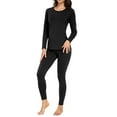 thumbnail image 4 of wirarpa Women's Lightweight Thermal Underwear Set,Cozy Cotton Long Johns Pajamas for Fall & Winter Black S-2XL, 4 of 8