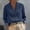 Navy, variant on Women's Tops Long Sleeve Plus Size Button Denim Turndown Collar Loose Casual Shirt