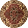 thumbnail image 1 of Ahgly Company Indoor Round Oriental Brown Industrial Area Rugs, 5' Round, 1 of 4