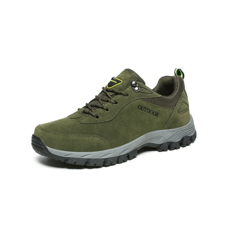 

Ymiytan Men Anti-collision Sneakers Climbing Lace Up Sport Lightweight Hiking Shoes Green 6.5