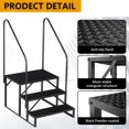 thumbnail image 3 of RV Steps with Handrail, RV Step Stool, Portable Pool Ladder, Heavy Duty Ladder Shelf Outdoor Mobile Home Stairs for Camper/Porch/SPA Pool/Pet Stairs, 3 of 6