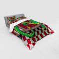 thumbnail image 2 of Ambesonne Cartoon Bedding Set 4 Pcs, Castle with Dragon, Queen, Ruby Green, 2 of 2
