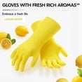 thumbnail image 7 of Vgo... Reusable Household Gloves Infused with Aromas,Lined Dishwashing Gloves,Cleaning Gloves,Long Sleeves (TP1117, 7/S,Yellow), 7 of 7