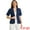 Dark Blue, variant on DARING DIVA Women's Cotton Linen Short Sleeve Blazer for Work Office S Khaki