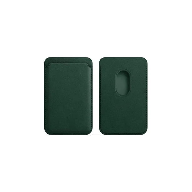 Tarjetero de Piel Cartera Compatible con iPhone 12 Series (Verde) Ximxi Cartera Tarjetero piel verde