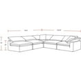 thumbnail image 2 of Pemberly Row Contemporary Mathis Thunder 5 Piece Modular Sectional, 2 of 5