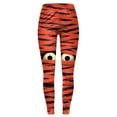 thumbnail image 4 of YDFCWXW Halloween Leggings for Women Tummy Control Funny Printed Stretchy Leggings Yoga Pants Tights (Orange, S), 4 of 6