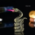 thumbnail image 3 of YUVA Retro Butane Lighter, Vintage Snake Relief Windproof Red Flame, Adjustable Flame, Alloy Ergonomic Grip, Portable Refillable Gas, Indoor Outdoor Camping Hiking Gift, 3 of 6