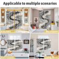 thumbnail image 6 of Grey Ombre Marble Kitchen Curtains 63 Inch Length, Abstract Modern Art Grommet Top Bedroom Living Room Curtains, Light Filtering Cafe Curtain Drapes 2 Panels Set 104''x63'', 6 of 9