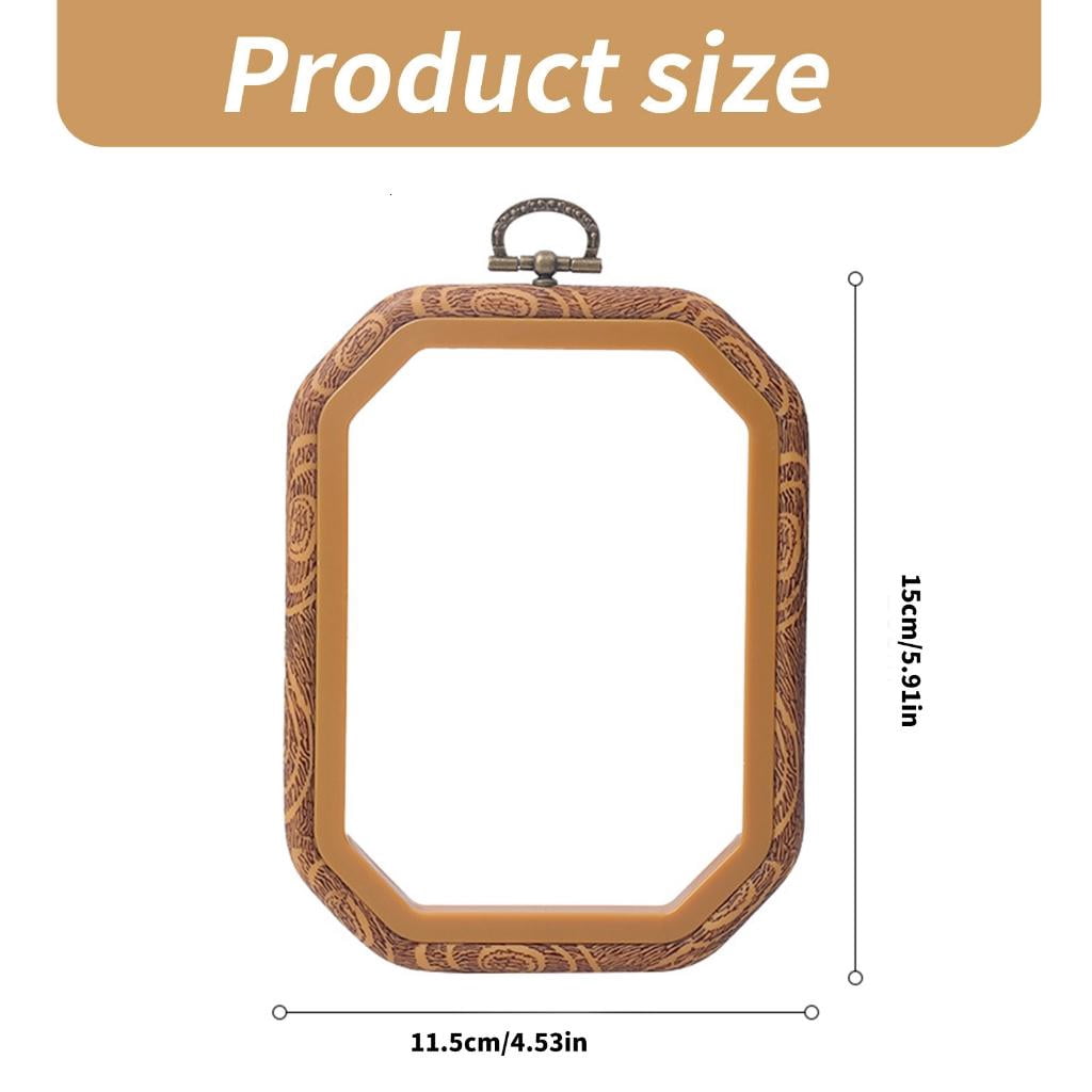 10 Pcs Wood Embroidery Hoop Adjustable Embroidery Frame Decorative Crosses Stitching Hoop for Needleworks Sewing Craft