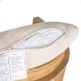 thumbnail image 6 of Christopher Knight Home Wood Outdoor Lounge Chair, Patio Barrel Armchair with Thick Cushion, Beige, 6 of 13