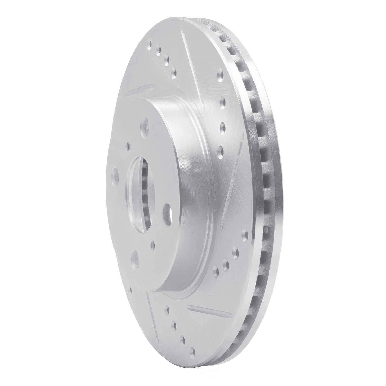 Dynamic Friction Company 631-76078R DFC Brake Rotor - Drilled And Slotted - Silver