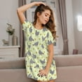 thumbnail image 3 of Fotbe Funny Chicken Pattern Women's Cotton Nightgown Sleepwear Short Sleeves Shirt Casual Print Sleepdress, 3 of 6