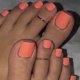 thumbnail image 1 of Outyua Uñas postizas cuadradas de color naranja, uñas de los pies sólidas y mate, uñas postizas acrílicas cortas, uñas artificiales de playa, uñas de los pies de completa para mujeres, 24 piezas (na, 1 of 5