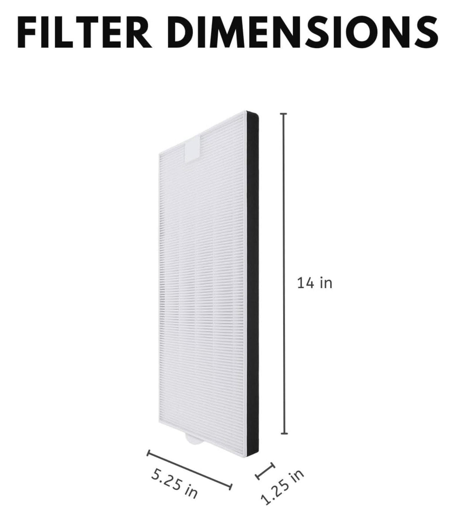 True HEPA Filter Replacement Compatible with MS18 Tower 3 Pack