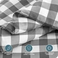 thumbnail image 4 of Bare Home Luxury Duvet Cover and Sham Set - Premium 1800 Collection - Ultra-Soft - Full, Plaid - Heathered Charcoal, 3-Pieces, 4 of 7