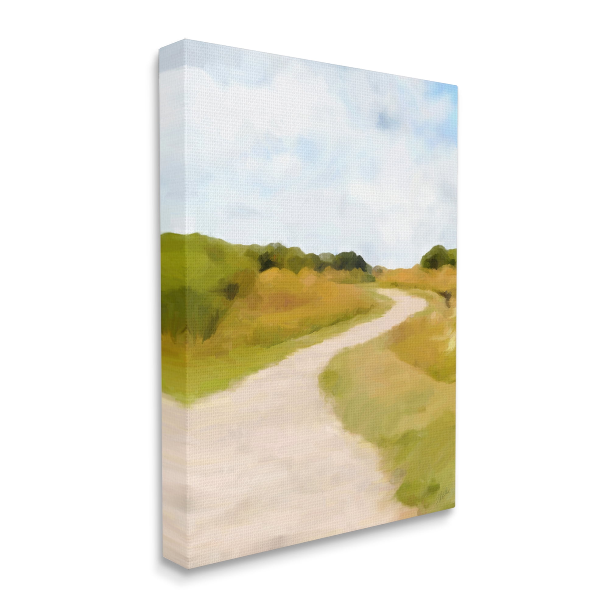 Stupell Industries Countryside Landscape Grassland Path Nature Vegetation Painting Gallery Wrapped Canvas Print Wall Art, Design by Amy Hall