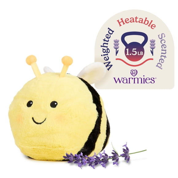 Peluche Warmies Bee, 33 cm, con aroma caliente y pesado