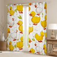 thumbnail image 2 of Castle Fairy Yellow Duck Black Out Curtains for Boys Girls,Rustic Farmhouse Animal Curtains Pack of 2 (42x63 Each),Cartoon Cute Bedroom Curtains,Breathable Home Decor, 2 of 6