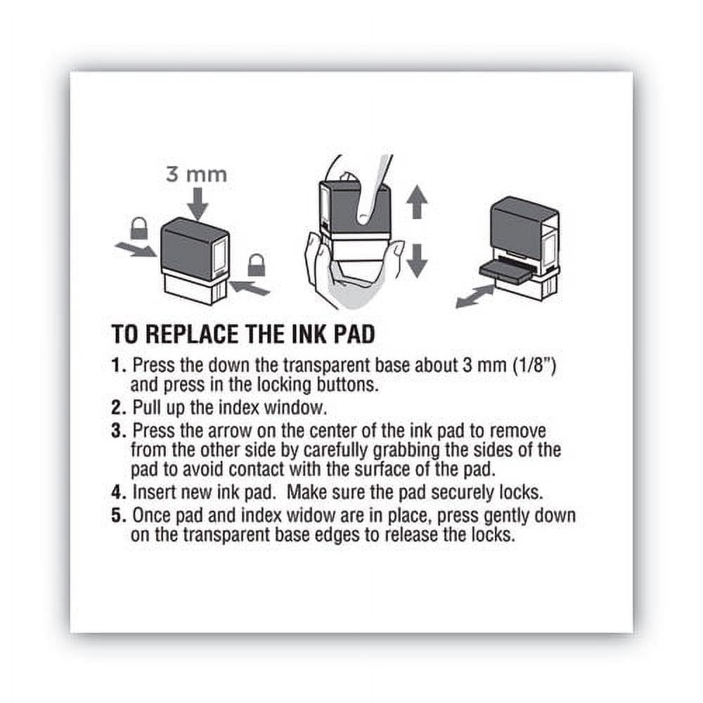Replacement Ink Pad For 2000plus 1si15p, Red | Bundle of 2 Each