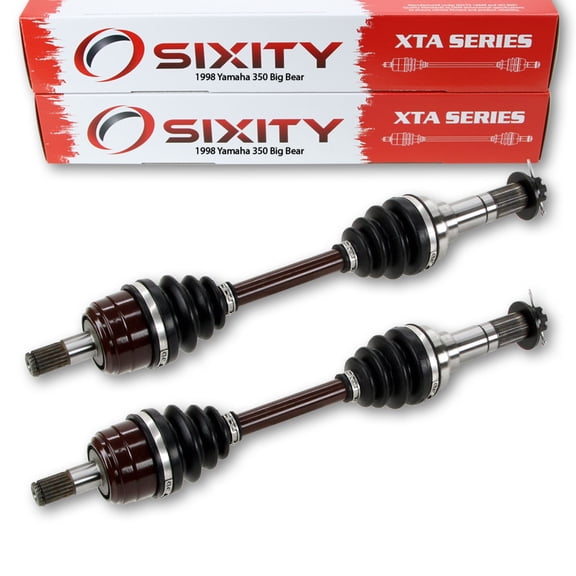 2 pc Sixity XTA Front Left Right Axle compatible with Yamaha Big Bear 350 1998 - YFM350FWBK YFM350FWBKC 4X4